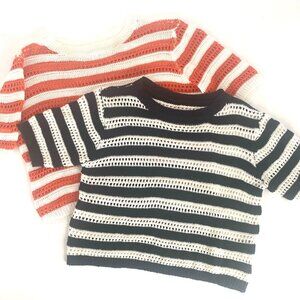 NWT: 2 for 1 STRIPE KNIT SWEATERS